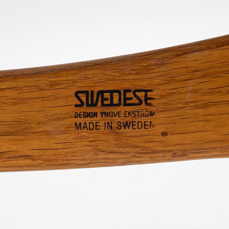 Yngve Ekström, a 'Lamino' armchair with ottoman, Swedese, Sweden, 2020's.