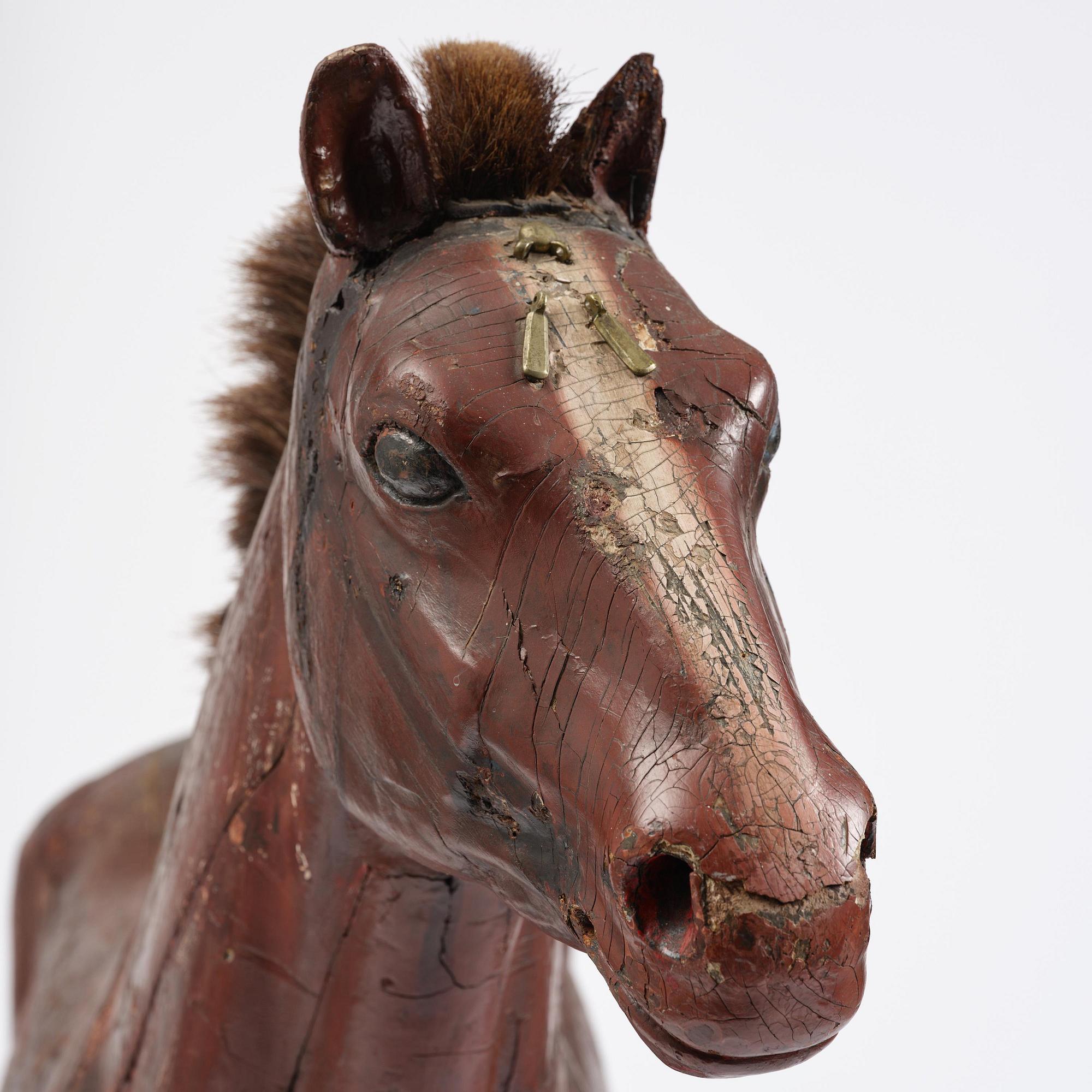 A presumably Russian model of a horse, 19th century.