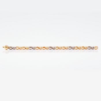 ARMBAND, 18K guld/vitguld samt mindre diamant, Per Borup. Total vikt ca 25 g.