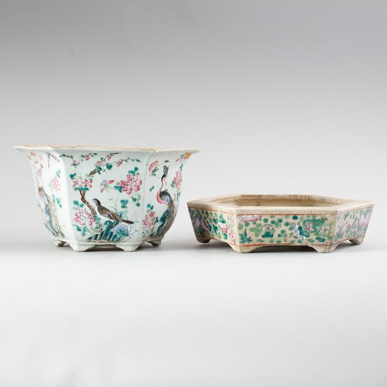YTTERFODER SAMT FAT, porslin, Kina, 1800-/1900-tal.