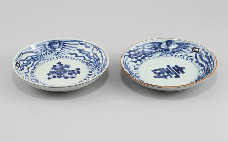 FAT, 2 st, porslin, Kina, Kangxi (1662 - 1722).
