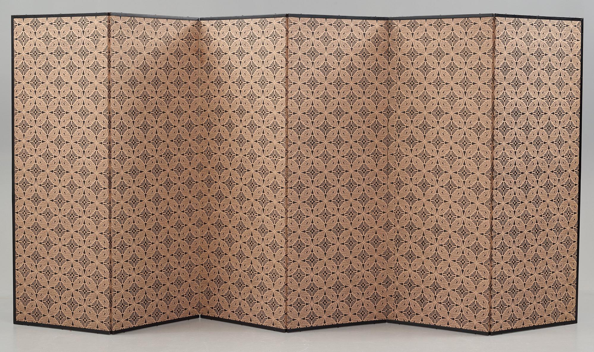 A Japanese six-fold screen, 19th Century.