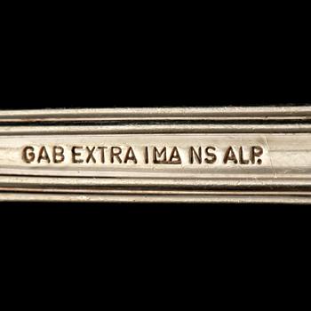 BESTICKSERVIS, 47 delar, nysilver, modell Olga, GAB, 1900-talets andra hälft.