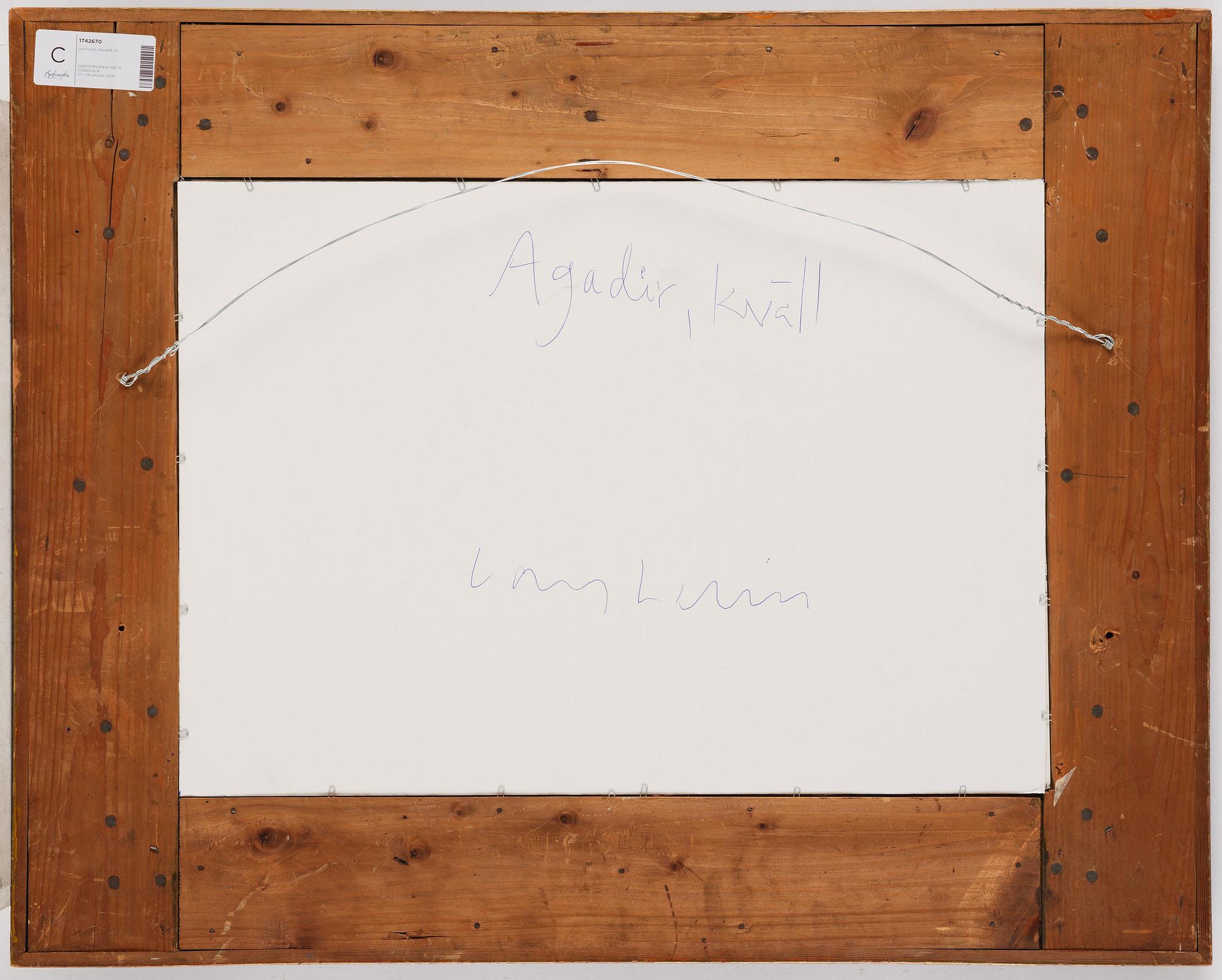 Lars Lerin, "Agadir, kväll".