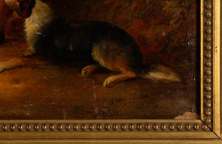Engelsk konstnär, 1800-tal, Herde med hund.