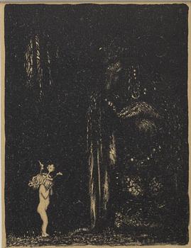 John Bauer, "En sådan eländig liten bleknos, sa Trollet".