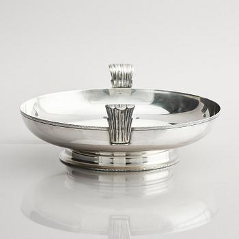 Wolter Gahn, skål, nysilver, Swedish Grace, Karl Wojtech, Stockholm, 1920-tal.