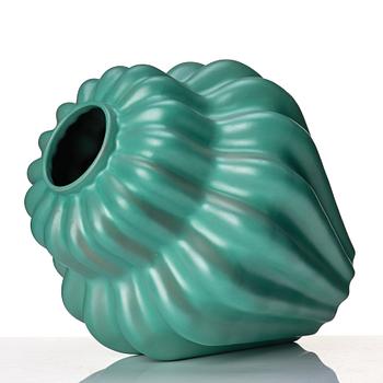 Ewald Dahlskog, two faience vases, Bo Fajans 1930's.