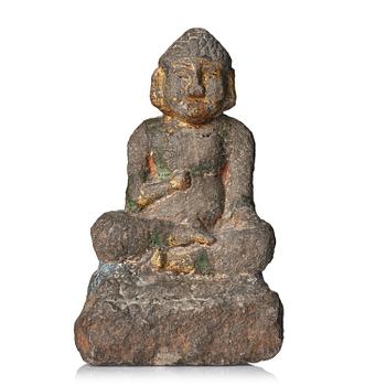 889. A stone sculpture of Buddha, Ming style.