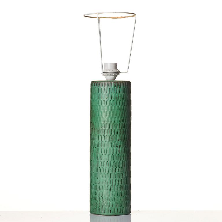 Stig Lindberg, a stoneware table lamp, Gustavsberg Studio 1967.