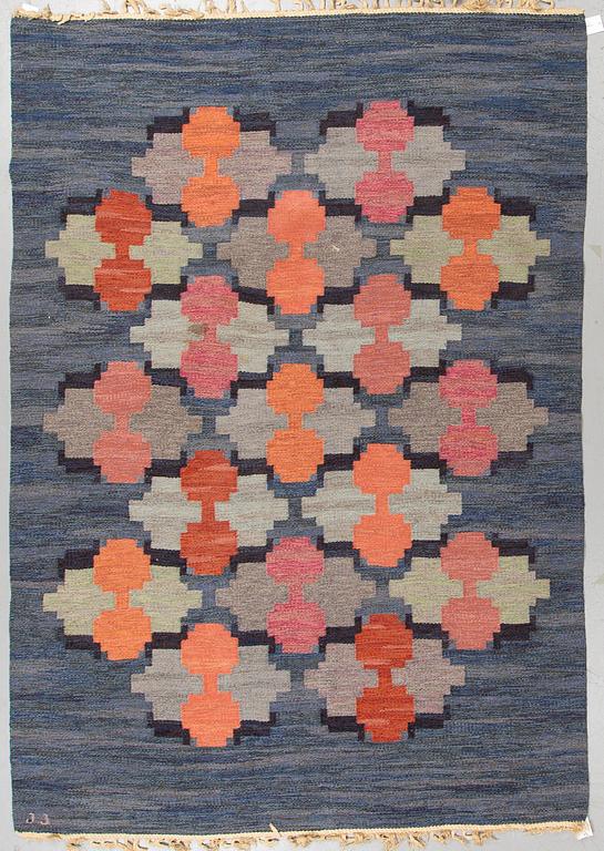 JUDITH JOHANSSON, A CARPET, "Lyktor", flat weave, ca 247-249 x 171,5 cm, signerad JJ.