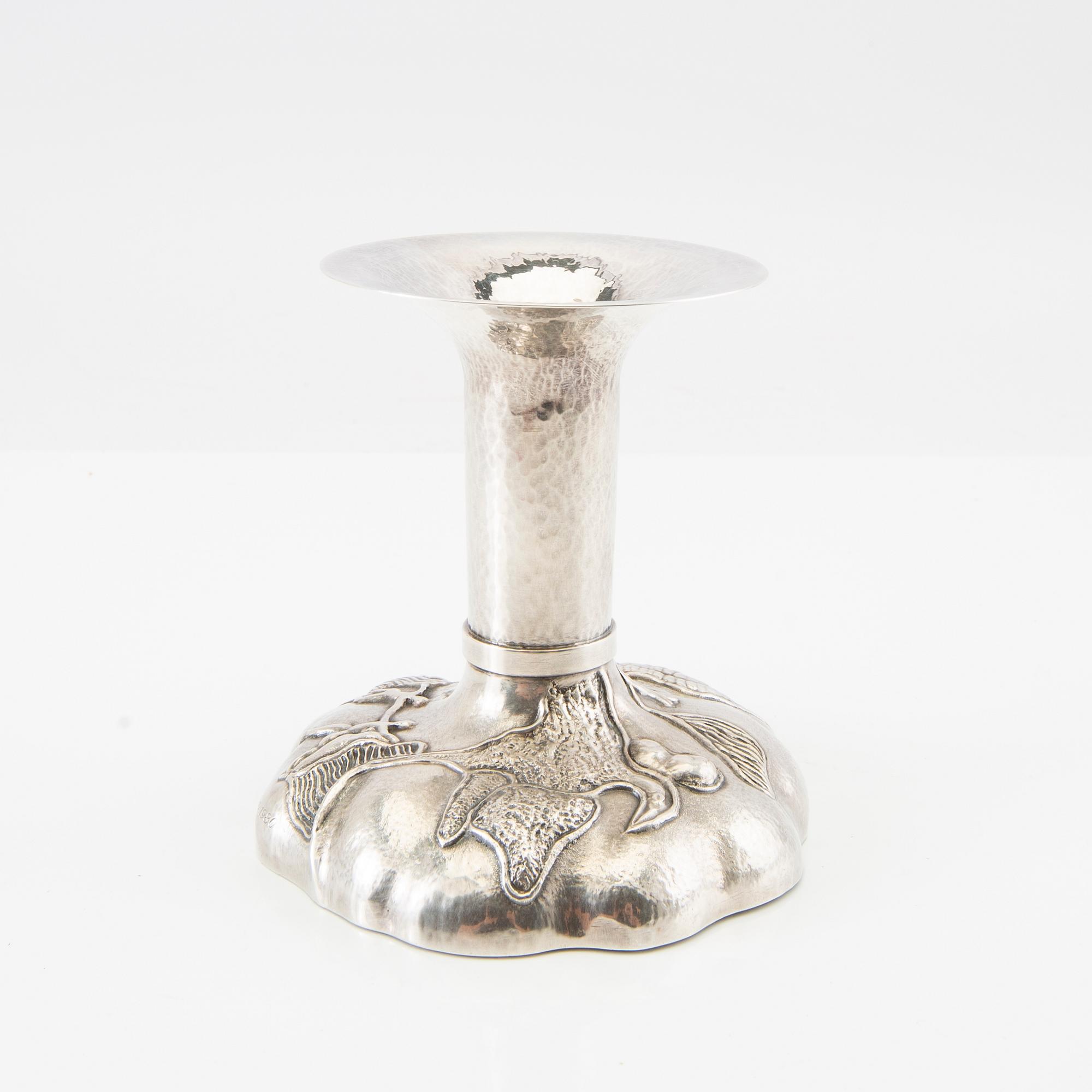 Olle Ohlsson, ljusstake silver Silvergillet Malmö 1981.