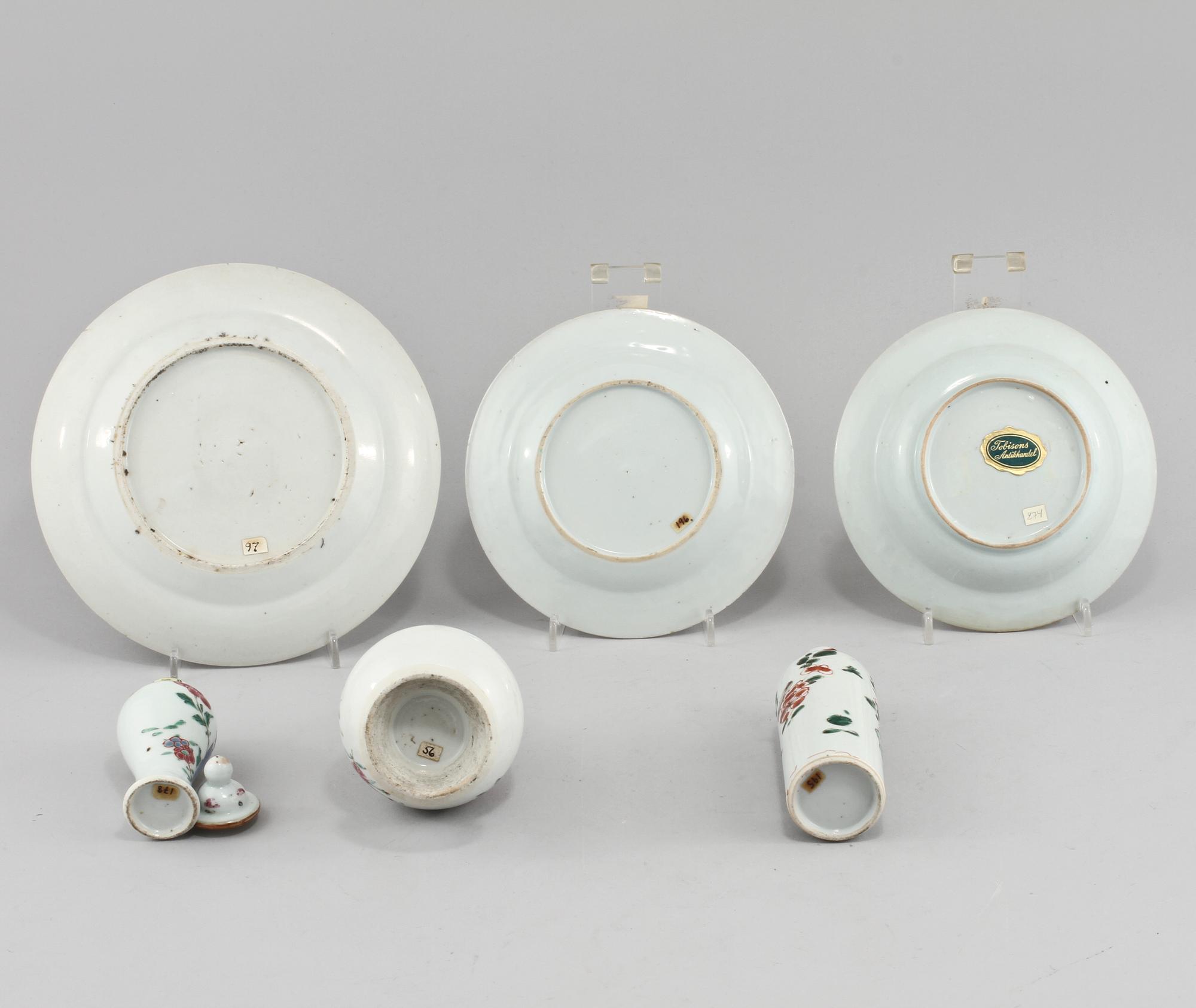 PARTI PORSLIN, 6 delar, porslin, Kina, 1700/1800-tal.