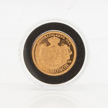 Gold coin Sweden, Oscar II 20 kr, 1895.