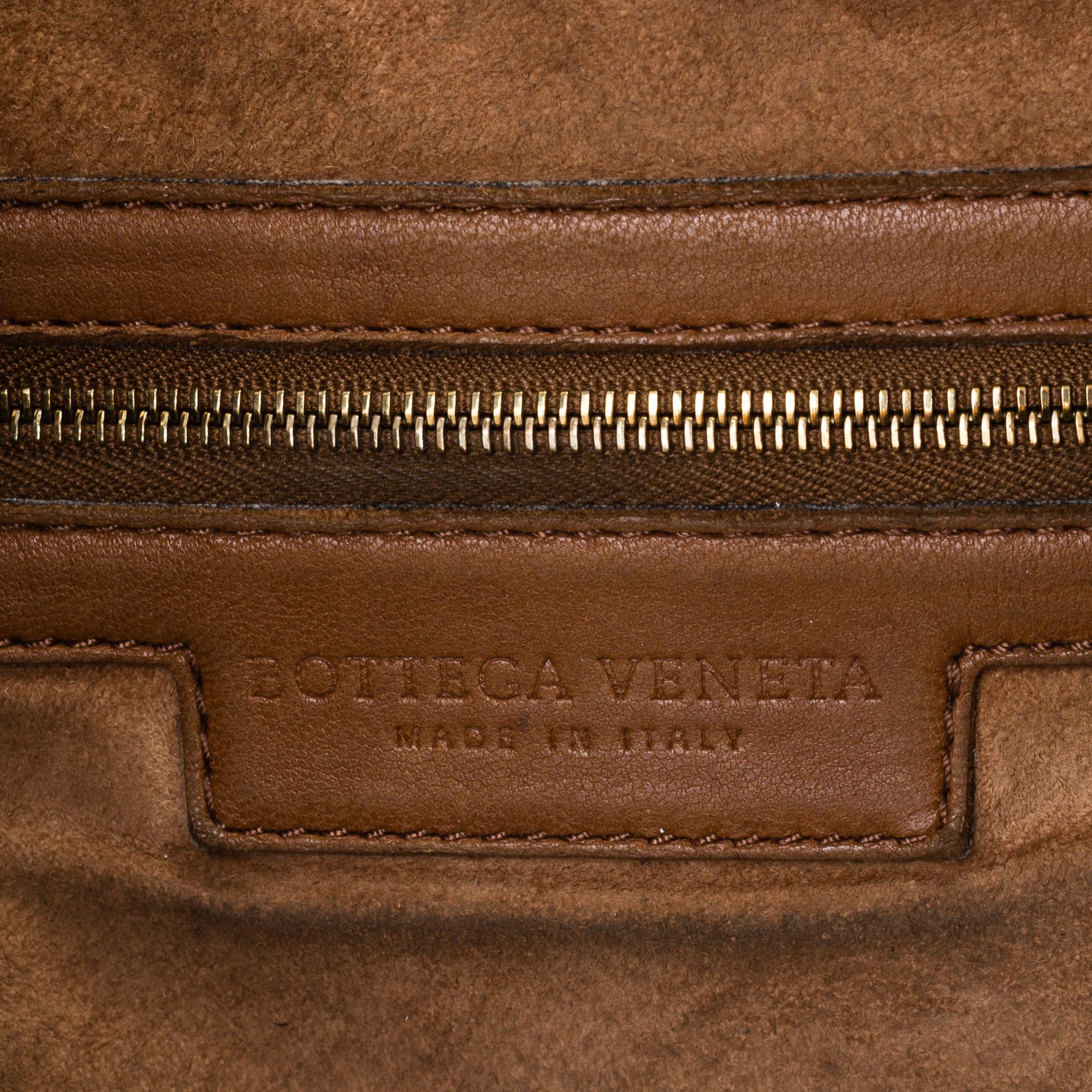 BOTTEGA VENETA, a light-brown leather bag.