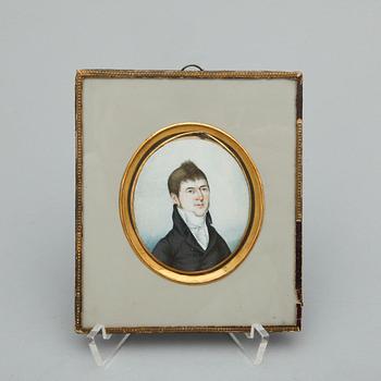 OKÄND KONSTNÄR, miniatyrmålning, empire, gouache, 1800-tal.