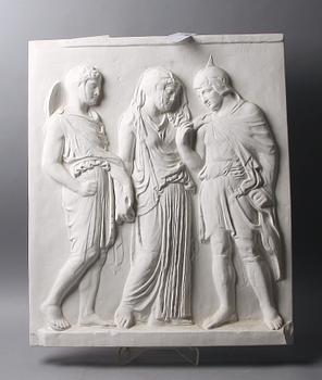 RELIEF, gips, efter antikt original, 1900-tal.