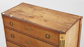 A late Gustavian-style mahogany commode, 19th century.