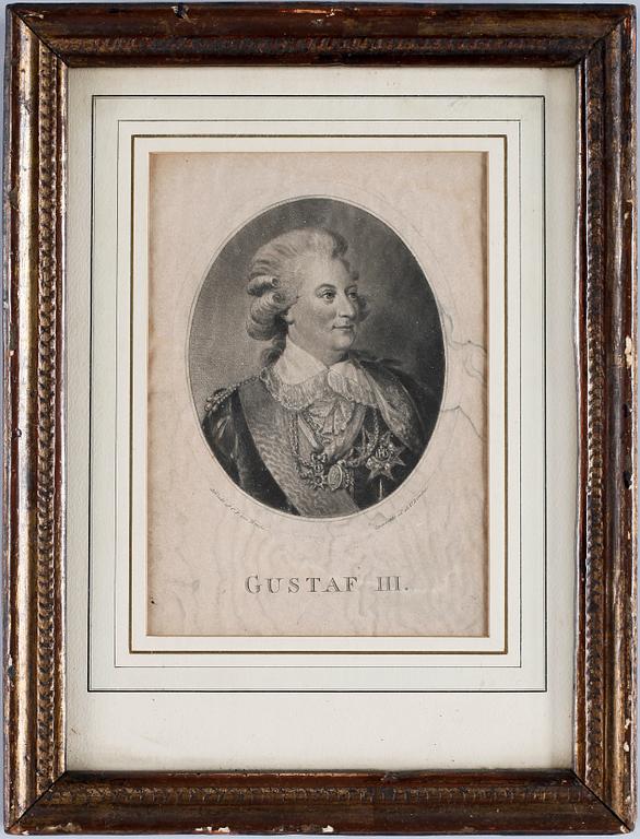 PARTI GRAVYRER, bl a efter C.F. von Breda, 1700-1900-tal.