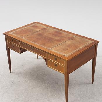 A Gustavian style writing desk and chair, 20th century.