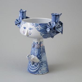 BJÖRN WIINBLAD, A Danish ceramic centrepiece by Björn Winblad dated  -90.