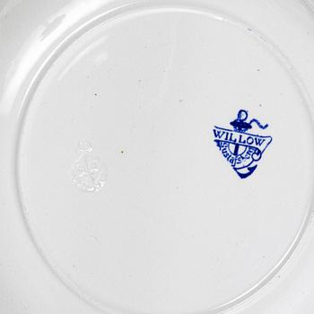 Gustavsberg, servisdelar, 69 st, "Willow", tidigt 1900-tal.