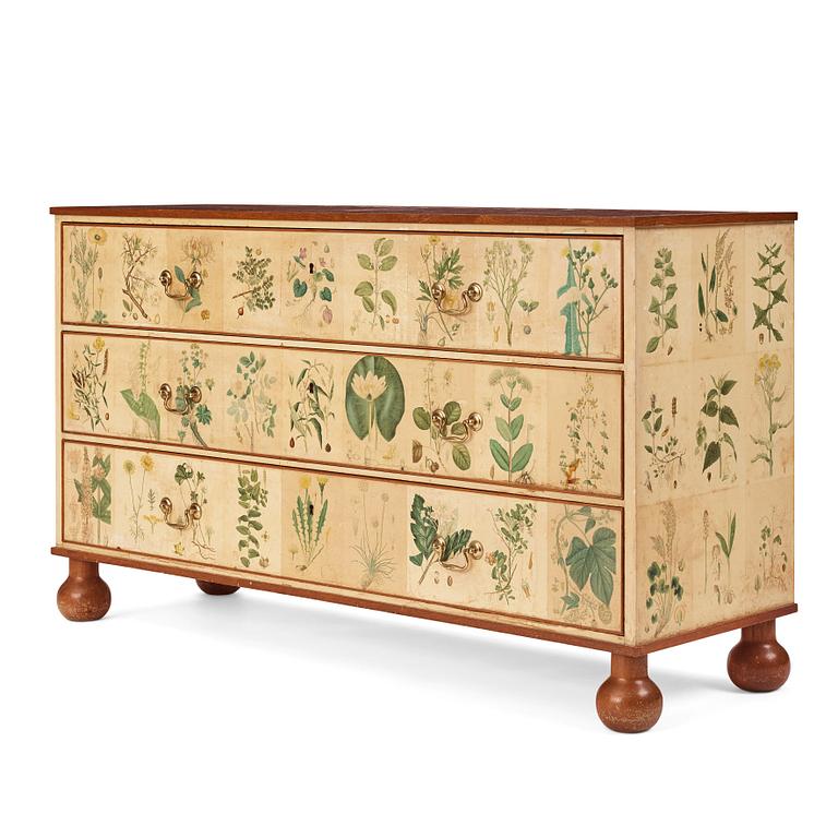 Josef Frank, a 'Flora' chest of drawers, Svenskt Tenn Sweden 1930-40s.