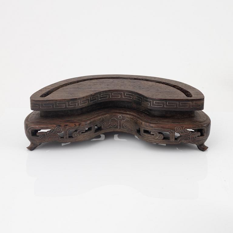 Ställ och lock, hardwood, 31 st, Kina, 1900-tal.