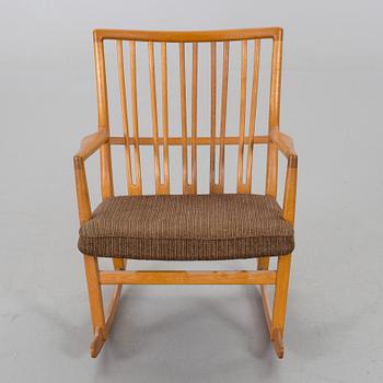 HANS J WEGNER, ROCKING CHAIR "ML-33" FOR MIKAEL LAURSEN DENMARK, 1950's.