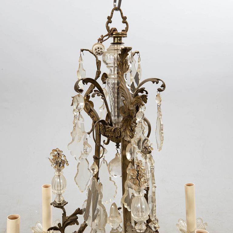 A Rococo style chandelier, first half of the 20th Century.