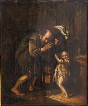 ADRIAN VAN DER WERFF, after, oil on relined canvas.