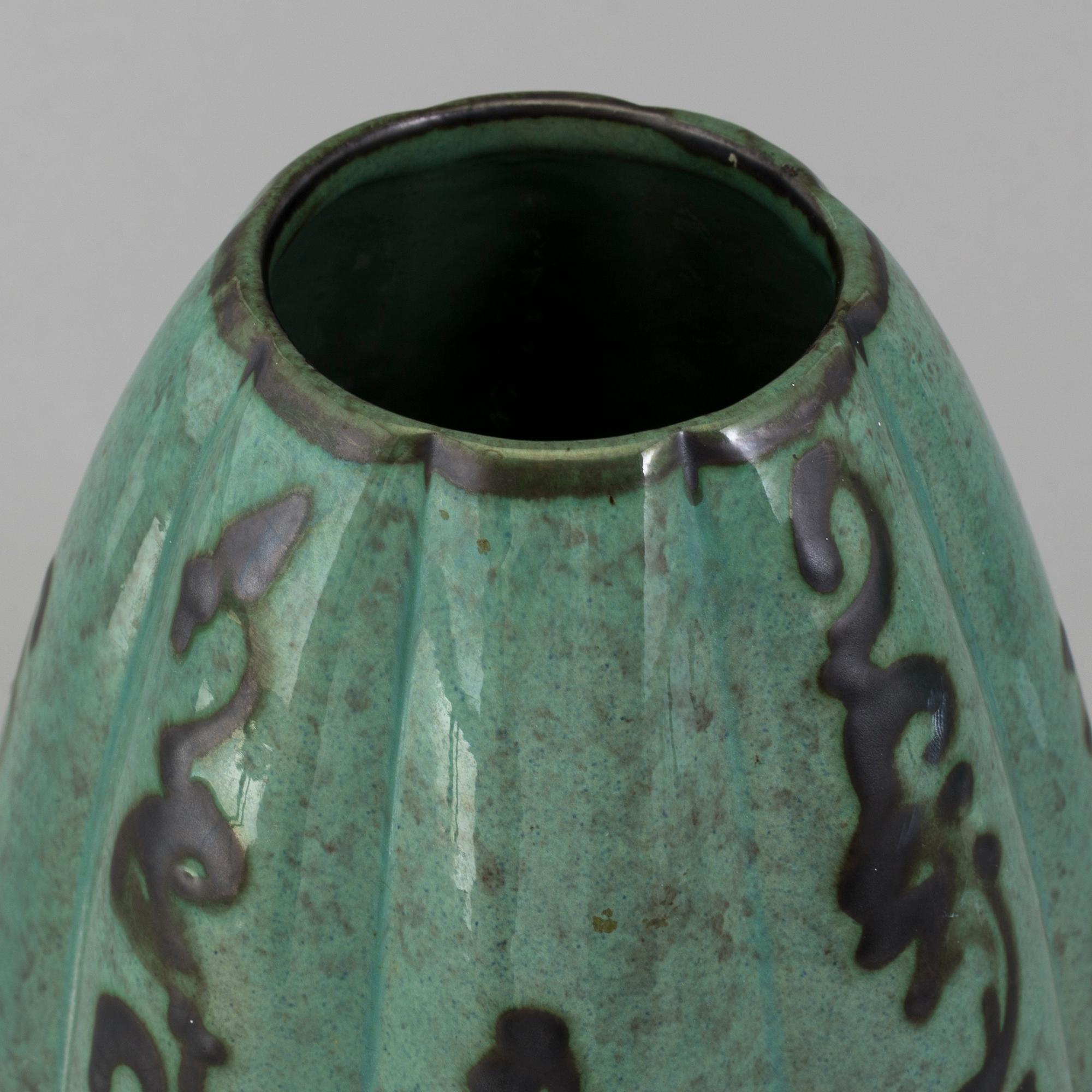 A 1930´s Gabriel Burmeister faience vase.