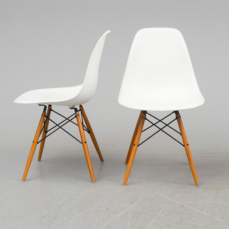 CHARLES & RAY EAMES, stolar, 4 st, "Eames plastic Chair DSW", Vitra, 2003.