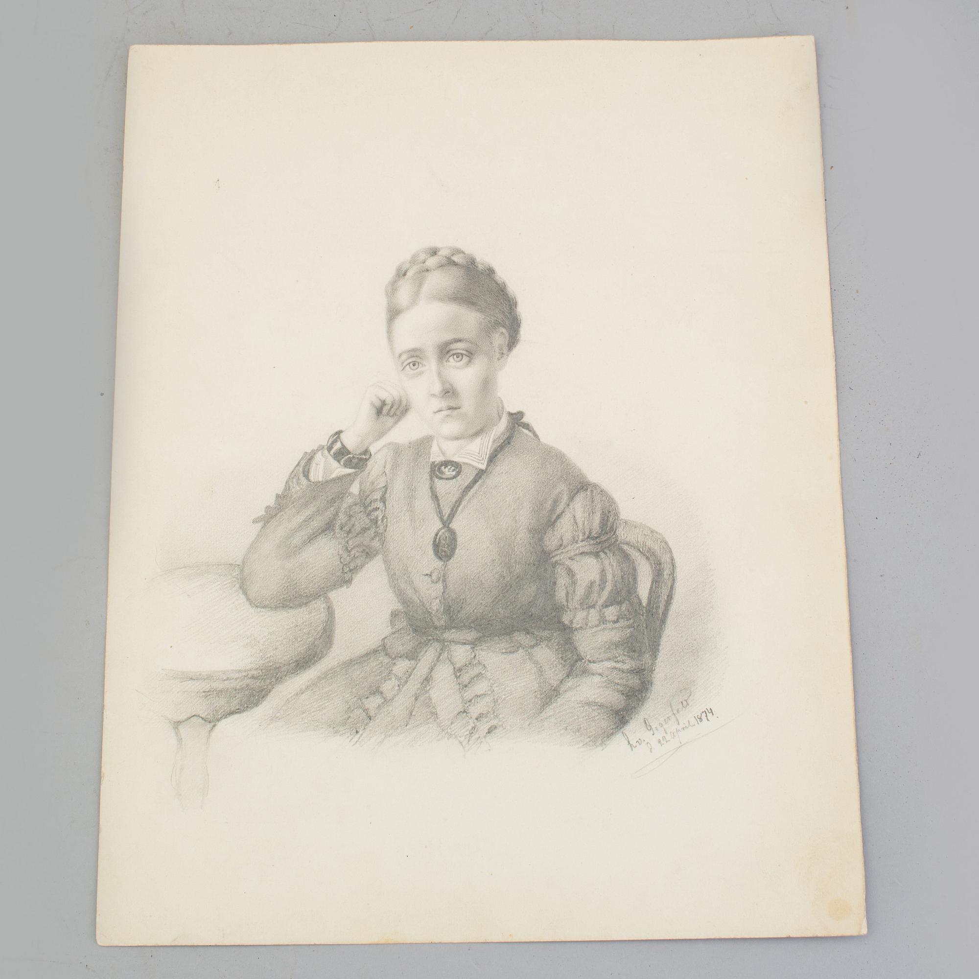 LOTTEN VON GEGERFELT, drawings (13), one of which framed.
