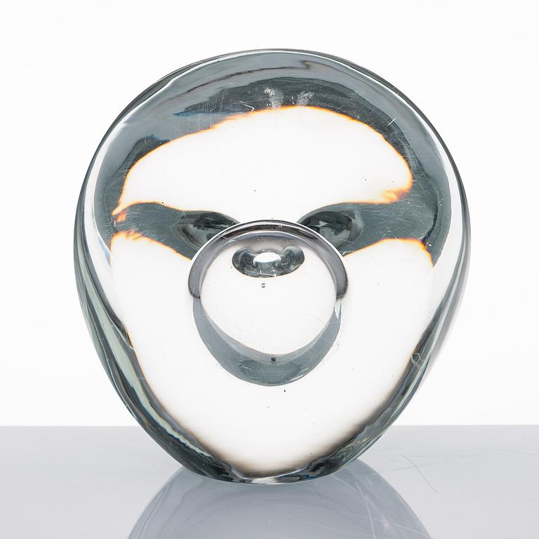 TIMO SARPANEVA, A 'Sitting bird' glass sculpture, signed  Timo Sarpaneva Iittala -54.