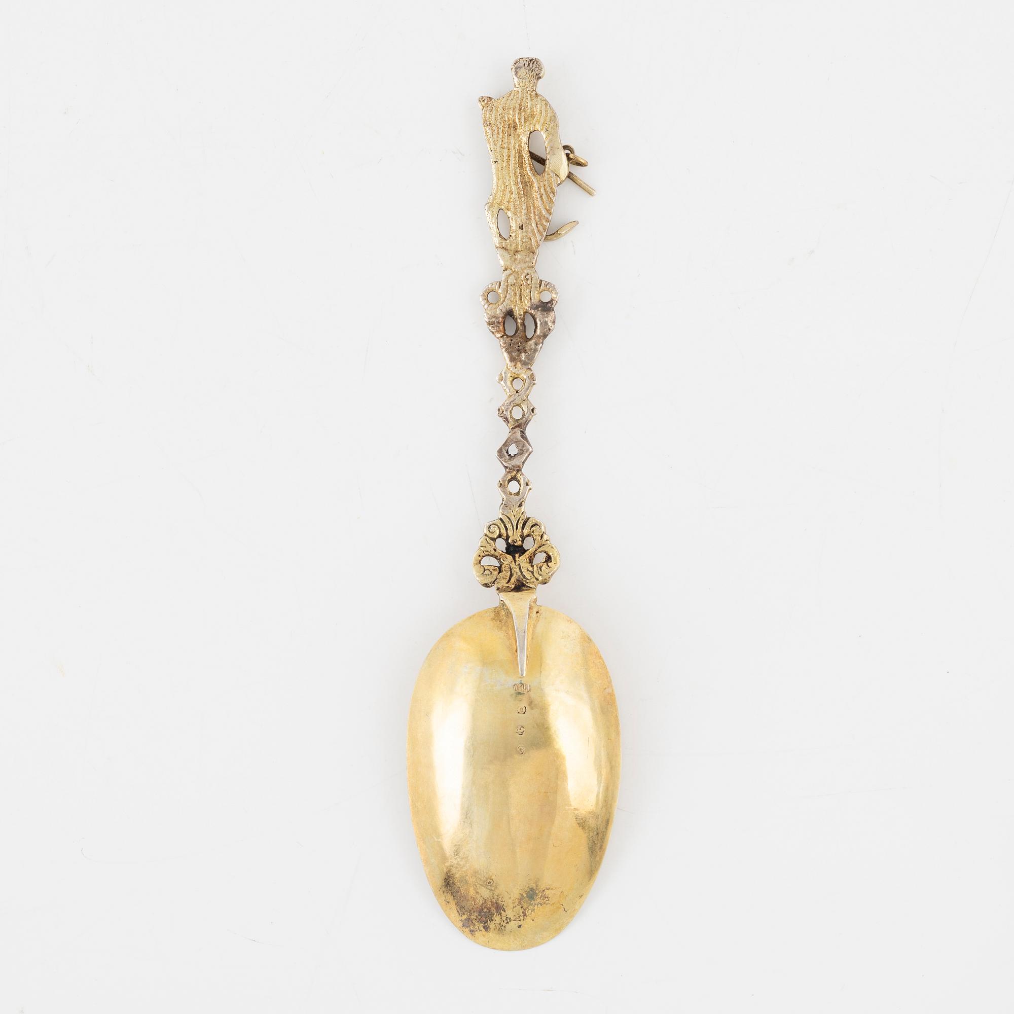 A Silver-Gilt Spoon, possibly Holland, 19th Century.