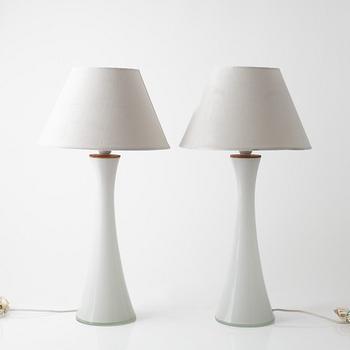 Berndt Nordstedt, table lamps, a pair, "B-015", Bergboms, 1970s.