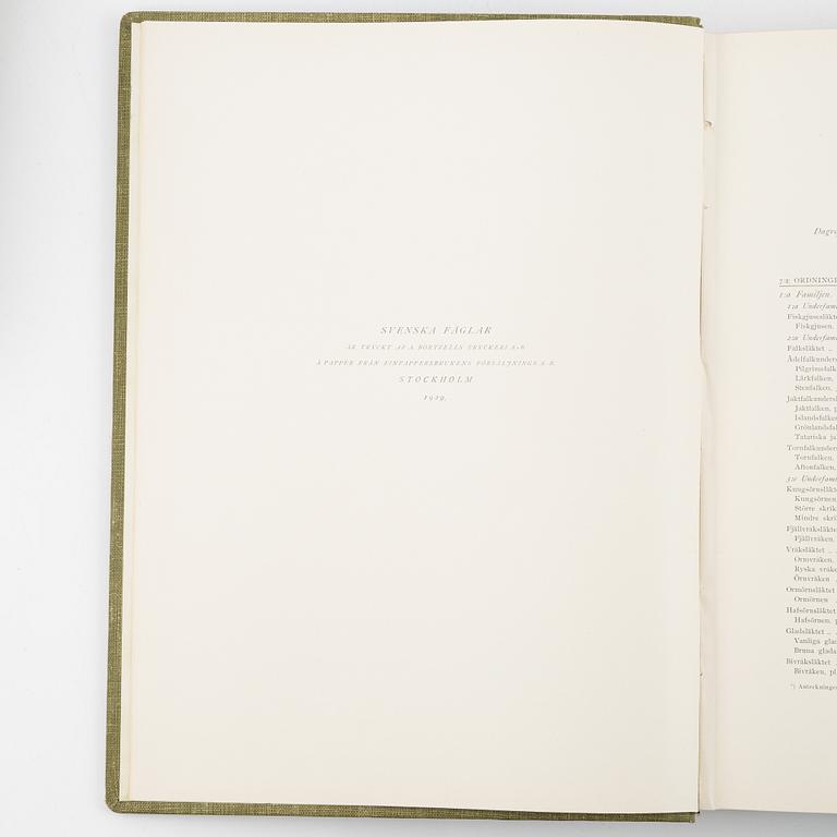 Bröderna von Wright, bokverk, 3 band, "Svenska fåglar", samt bokverk "Svenske foglarna" av Carl.J.Sundevall.