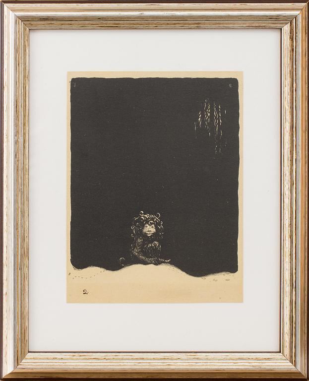 JOHN BAUER, litografi, osignerad.