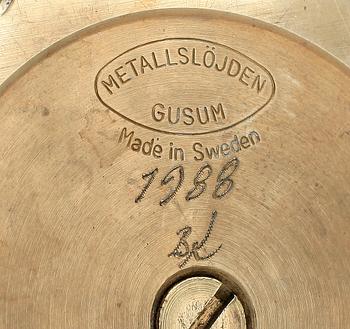 KANDELABRAR samt LJUSTAKAR, 2 par, mässing, GUSUM Metallslöjden 1979-1991.