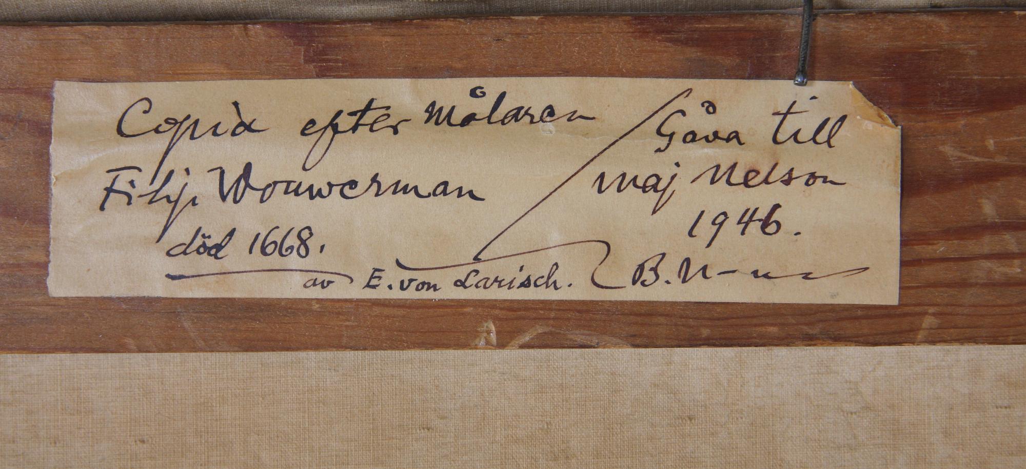 WOUWERMAN, PHILIP, kopia efter. Olja på duk.