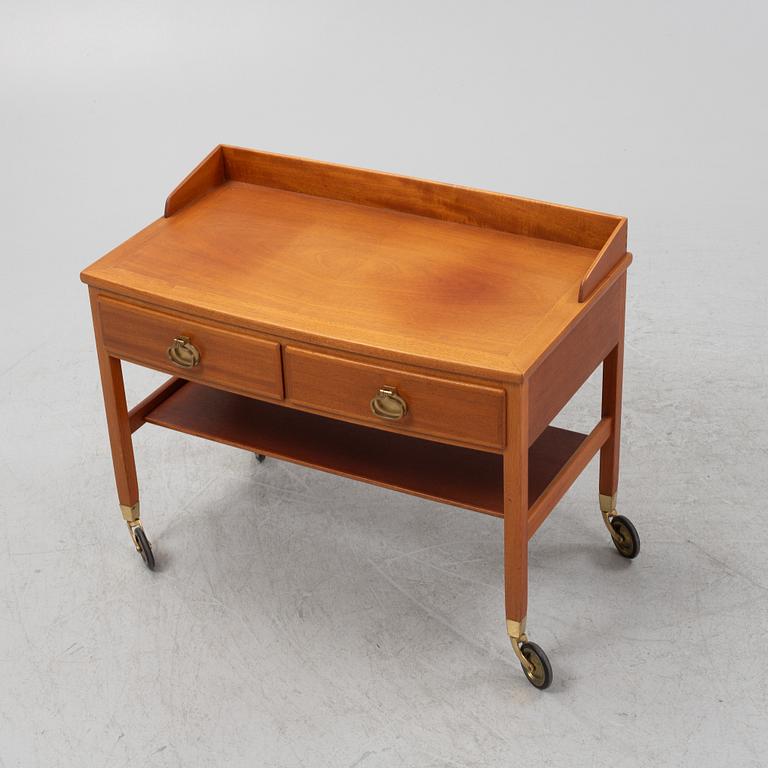 Kerstin Hörlin-Holmquist, A mahogany serving trolley, for Nordiska Kompaniet, 1960's.