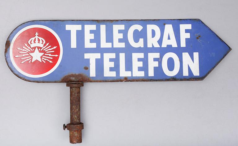 EMALJSKYLT, Telegraf Telefon, 1900-talets mitt.