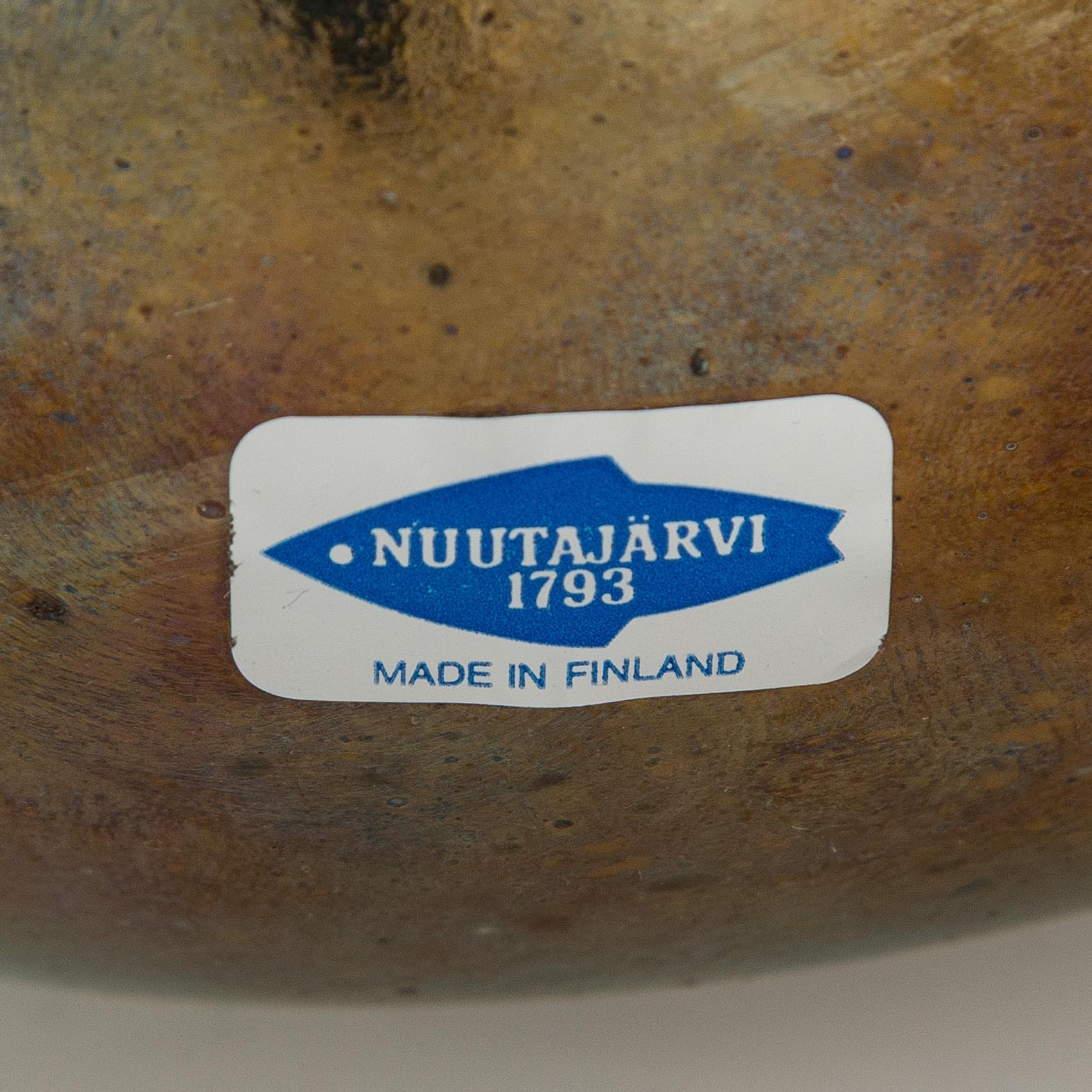 Oiva Toikka, glasfåglar, 3 st, signerade O. Toikka Nuutajärvi Notsjö.