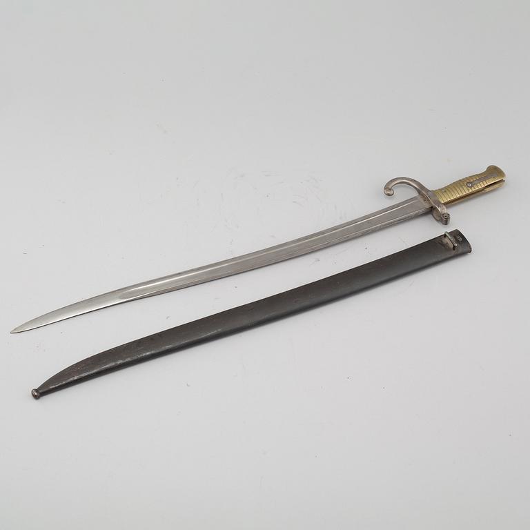 A French sword bayonet, second half of the 19th century.