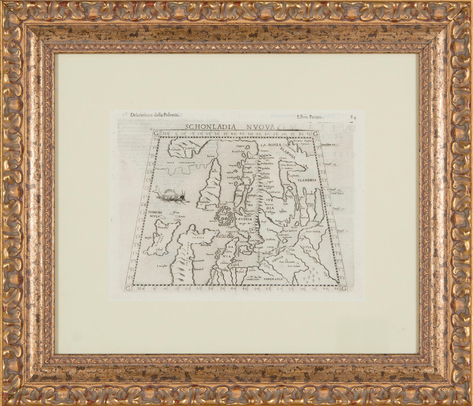 Kartta, "Schonladia Nvova", Girolamo Ruscelli 1598.