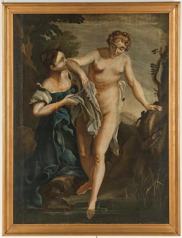 FRANÇOIS LEMOYNE, kopia efter, olja på duk, 1700-tal.