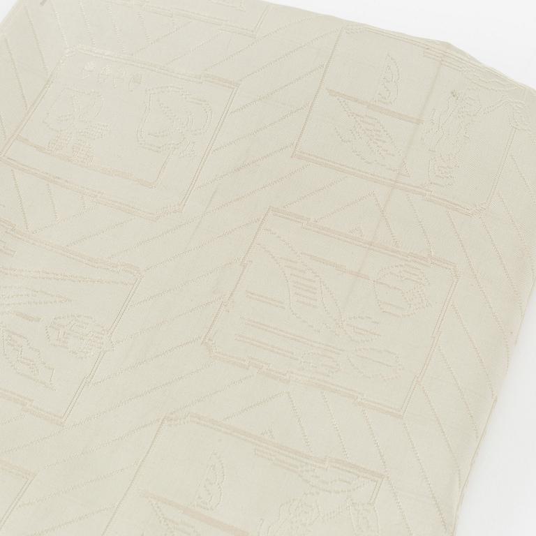 Hagoita-racket samt textiler, 2 st, siden, Japan, 1900-talets första del.