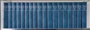 Rekordmagasinet, complete annual runs from 1942–1968, mostly bound.