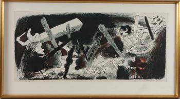 OLLE BONNIÉR, färglitografi, sign., dat. jan-74, och numr. 9/50.